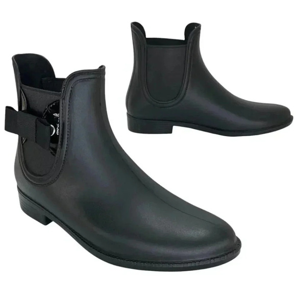 Charter Club Meradeth Black Matte Womens Rain Booties Size 10M - Picture 6 of 14